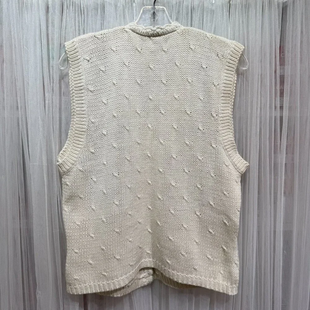 Vintage Casual Corner Women’s Floral Embroidered Knit Sweater Vest Size M - Picture 4 of 10